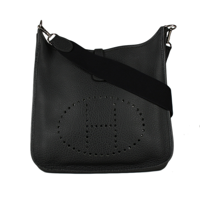 Hermes Evelyne I GM Graphite Buffalo Crossbody Bag | eBay
