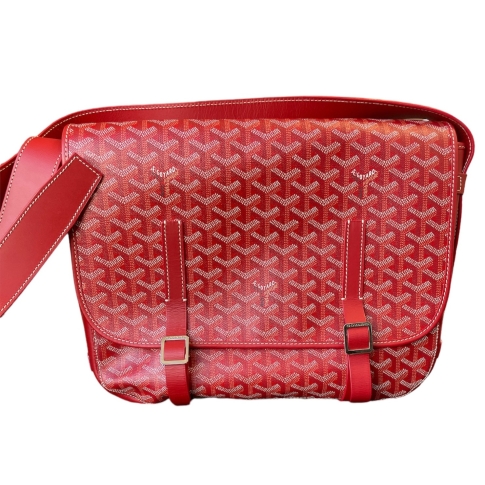 Goyard Red Goyardine Belvedere GM Bag