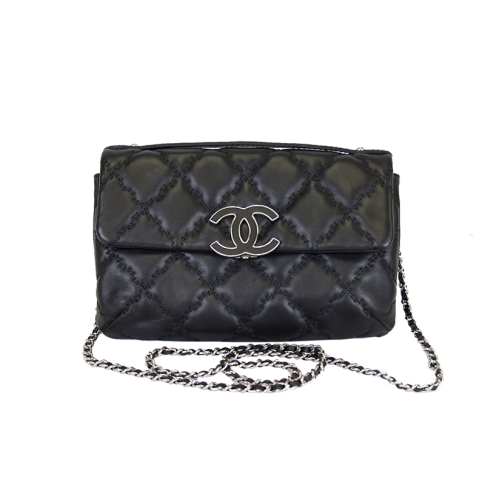 Chanel Hampton Black Mini Flap Bag