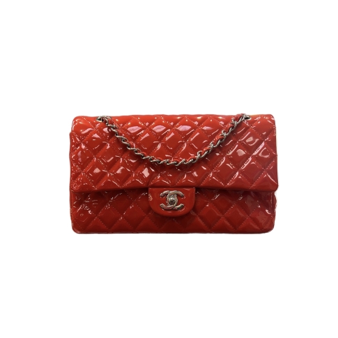 chanel red patent leather