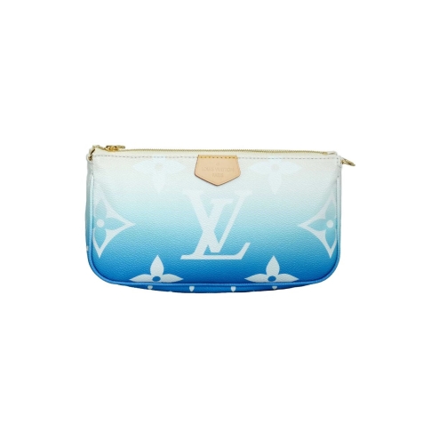 Louis Vuitton By The Pool Multi Pochette Bandouliere Crossbody Blue 2  STRAPS!