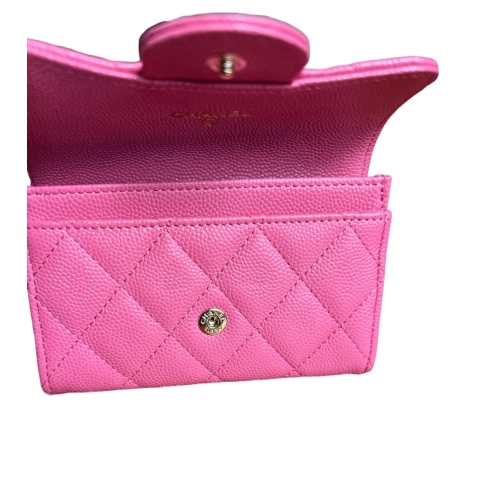 Chanel Pink Caviar Snap Card Holder at the best price