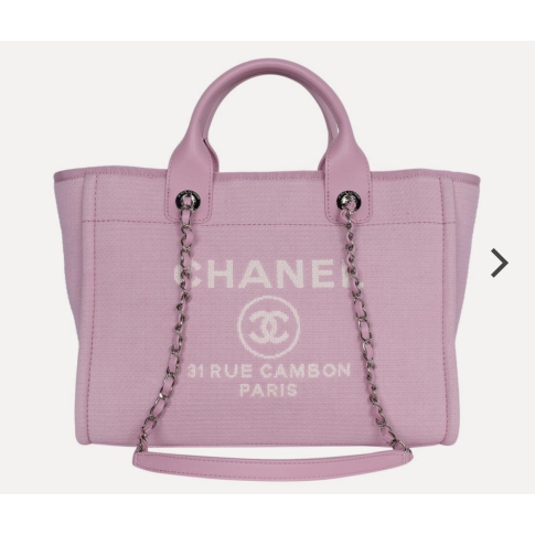 Chanel Pink canvas medium Deauville Tote at the best price