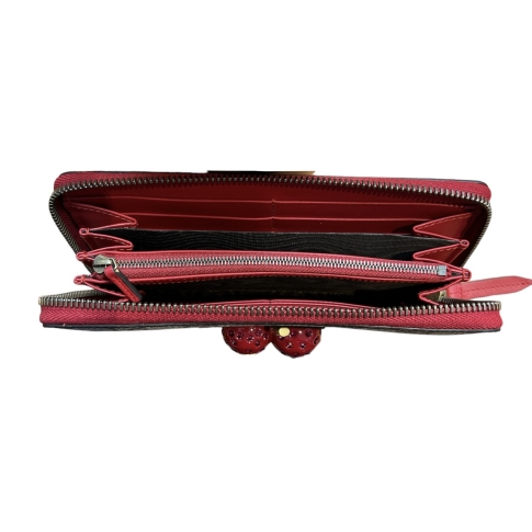 Gucci, Bags, Authentic Gucci Gg Supreme Monogram Cherry Crystal Studded  Compact Walle
