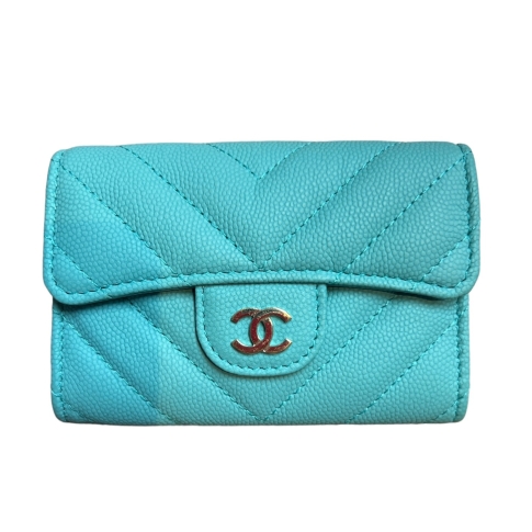 Chanel Wallet Tiffany Blue 19C - Designer WishBags