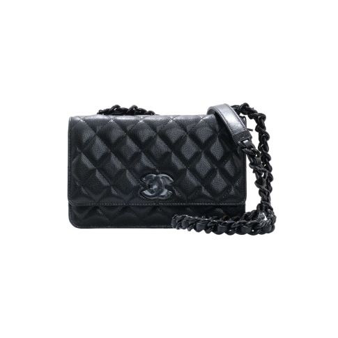 Chanel Black Caviar Wallet on Chain – The Stock Room NJ