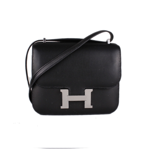 Hermes Constance 18 Black Noir Evercalf Palladium Hardware