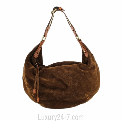 Louis Vuitton Brown Suede Mahina Onatah GM Hobo Louis Vuitton | The Luxury  Closet