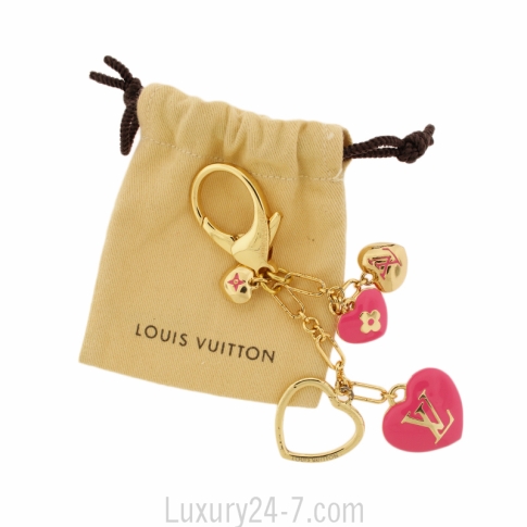 Vintage Louis Vuitton Yellow Gold and Enamel Purse Charm