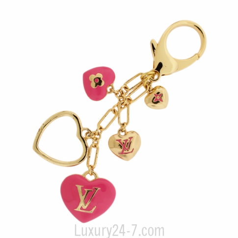 Louis Vuitton Pomme D'Amour Rayures Coeur Heart Bag Charm / Key