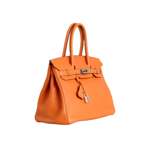 Hermes Sac orange Feu/Gold Agneau/Swift leather