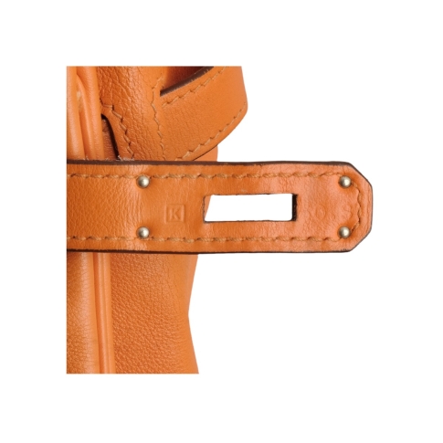 Birkin 30 leather handbag Hermès Orange in Leather - 29113235