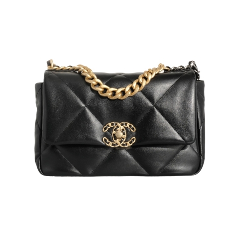 Chanel 19 Black Lambskin Medium Bag at the best price