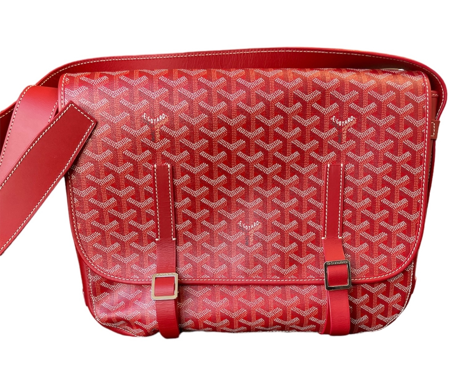 GOYARD Belvedere Flap Bag in Pink