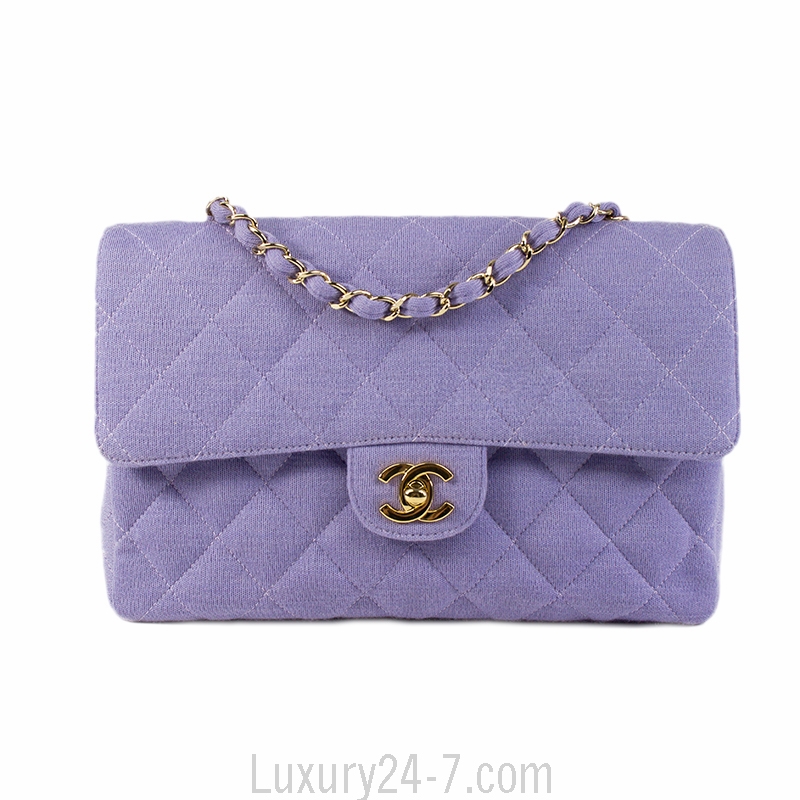 Chanel Jersey Quilted Large Classic Flap Bag