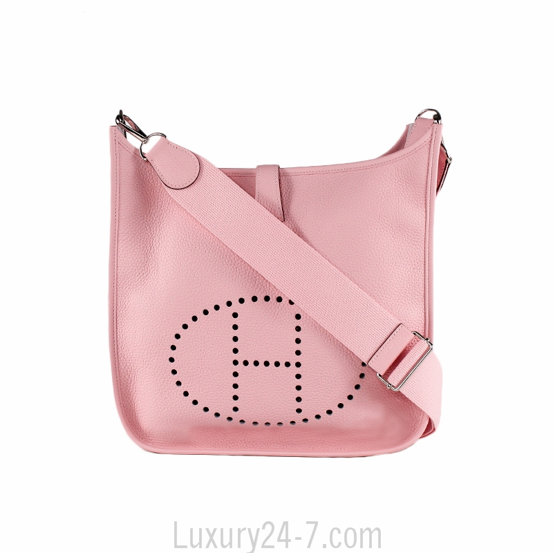 Hermès Pink Clemence Evelyne III PM QGB0HP0JPF024