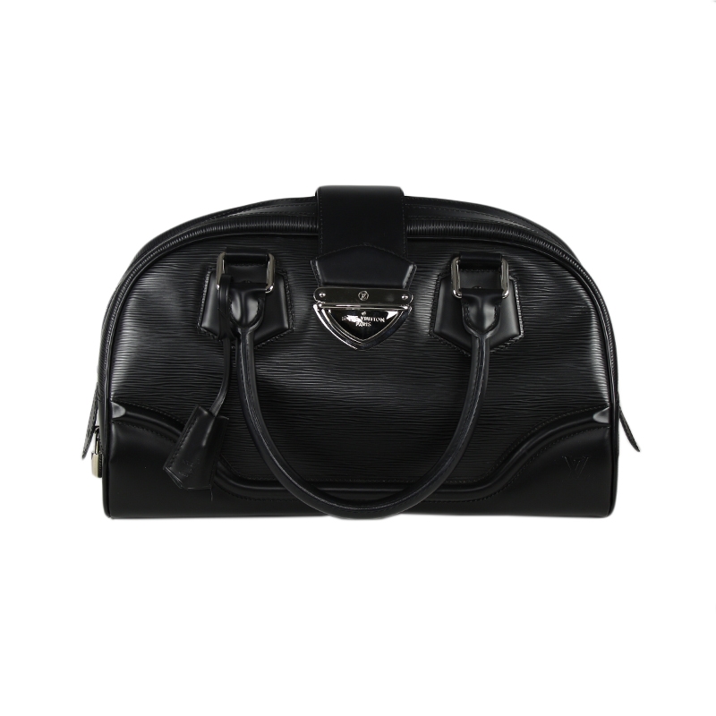 Pre-owned Louis Vuitton Epi Montaigne Bowling Bag In Black