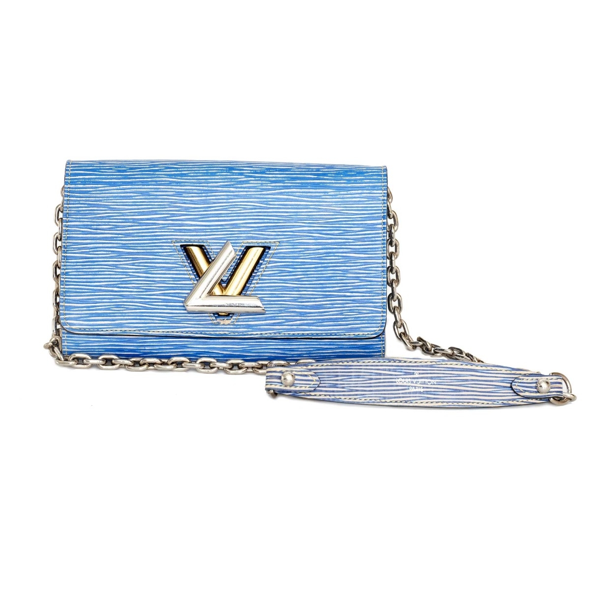 Louis Vuitton, Bags, Louis Vuitton Epi Denim Leather Mini Chain Bag