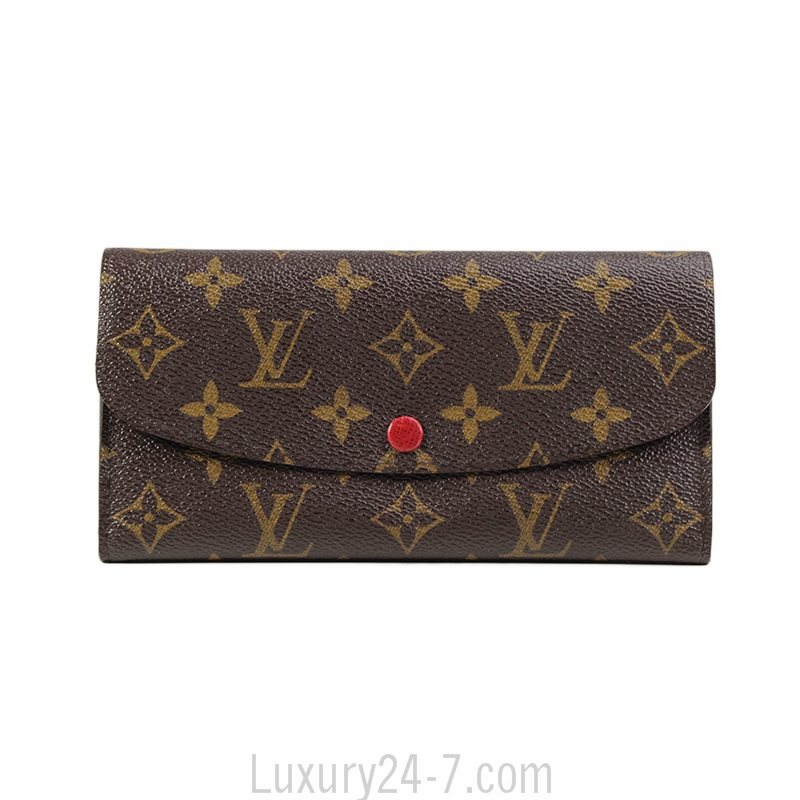 Louis Vuitton Emilie Monogram & Red Wallet at the best price