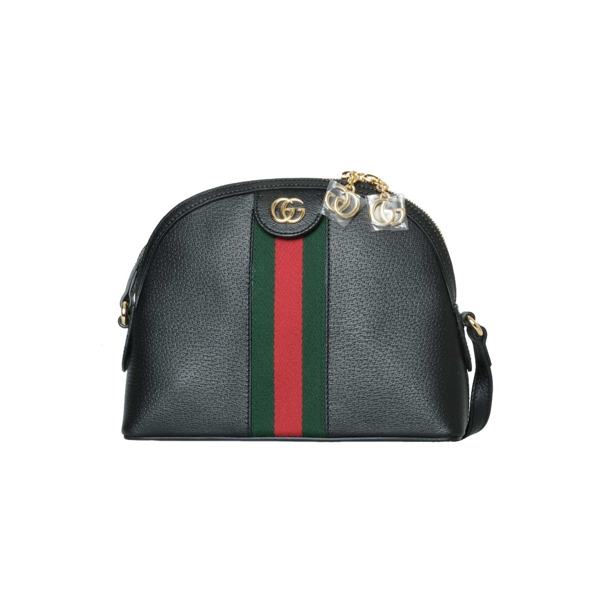 Gucci Ophidia Small Web GG Leather Shoulder Bag Black