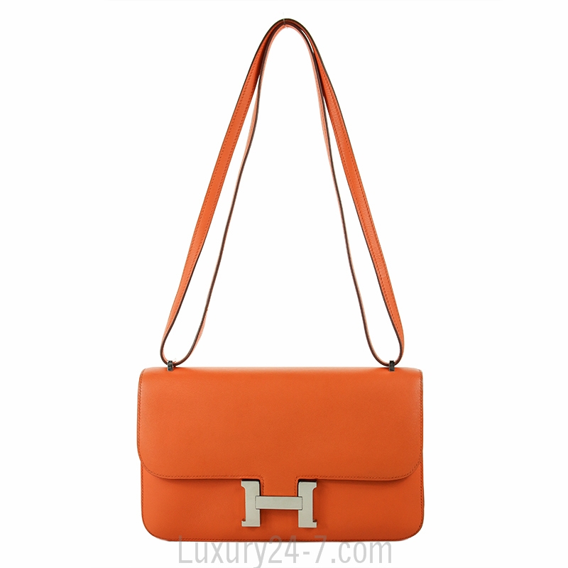 Hermes Orange H Swift Leather Constance Elan Bag with Gold Hardware –  Harrington's Auctions