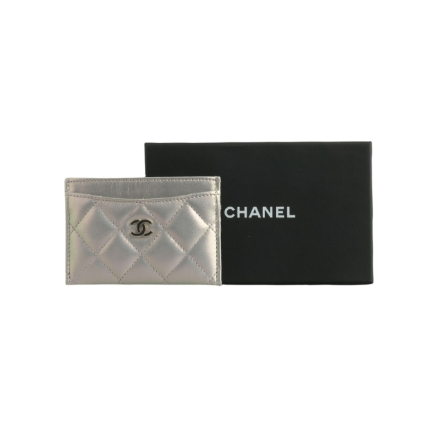 Chanel Classic Light Purple Iridescent Card Holder
