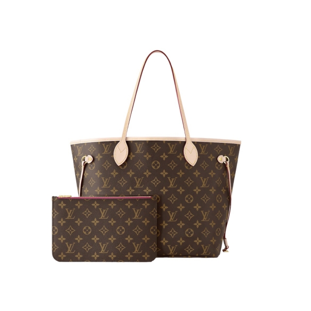 Louis Vuitton Peoni Monogram Neverfull MM Tote