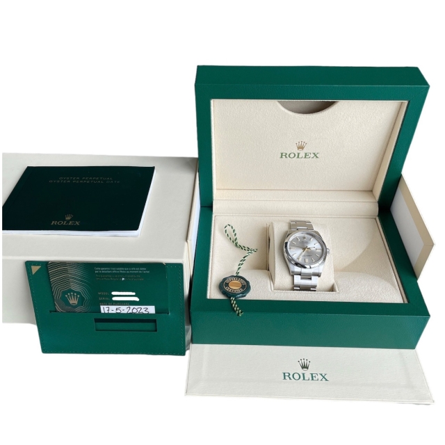 2023 Rolex Silver Oyster Perpetual 36mm Watch Reference 126000
