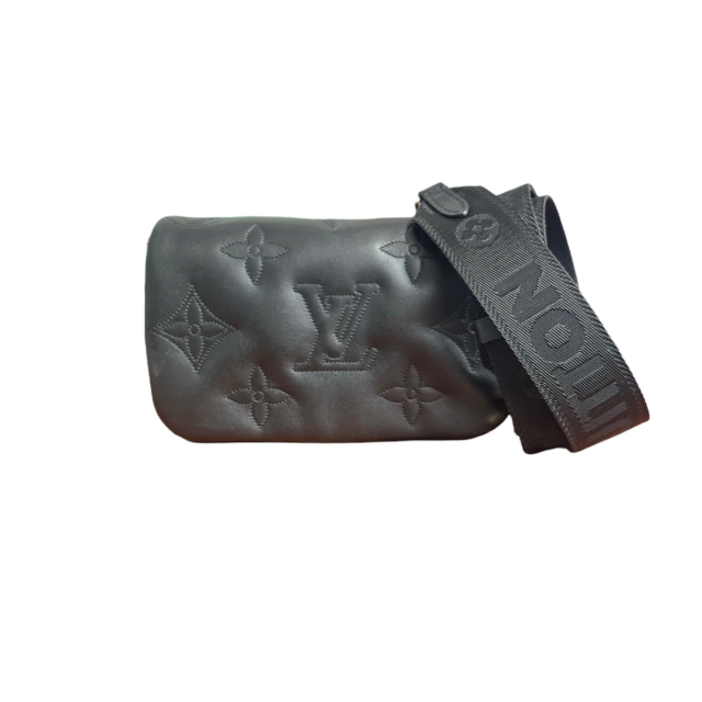 Louis Vuitton Black Wallet on Strap Bubblegram