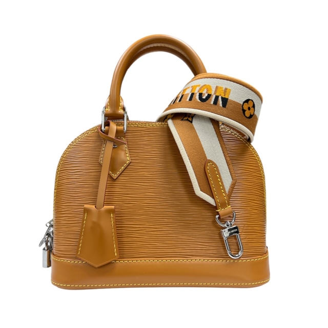 Louis Vuitton Honey Gold Alma BB Jacquard Epi Leather Satchel