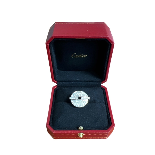 Cartier 18k White gold and Diamond Himalia Ring  Sz 50