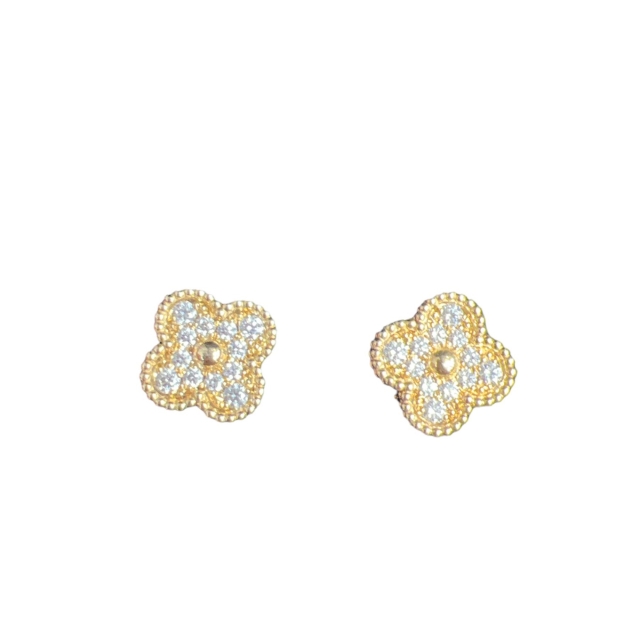 Van Cleef Vintage Alhambra Diamond Earrings
