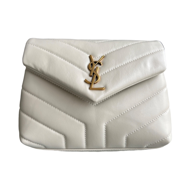 YSL Cream Leather Toy LouLou Bag