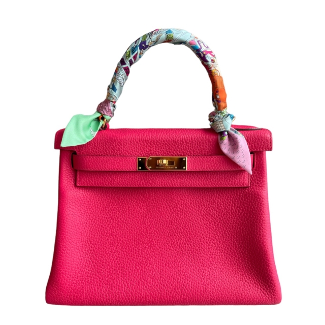 Hermes 2019 Rose Extreme Clemence Kelly 28 WGH Includes New Twilly  as pictured