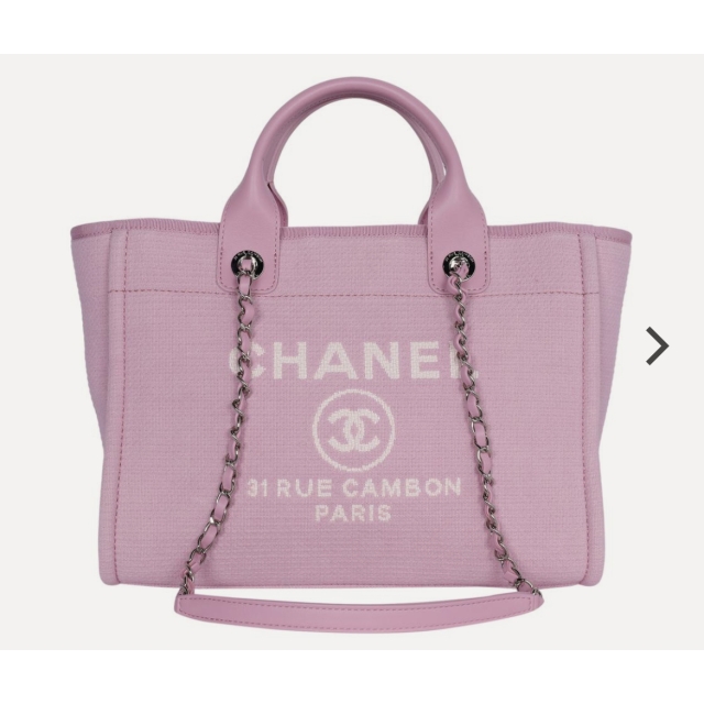 Chanel Pink canvas medium Deauville Tote