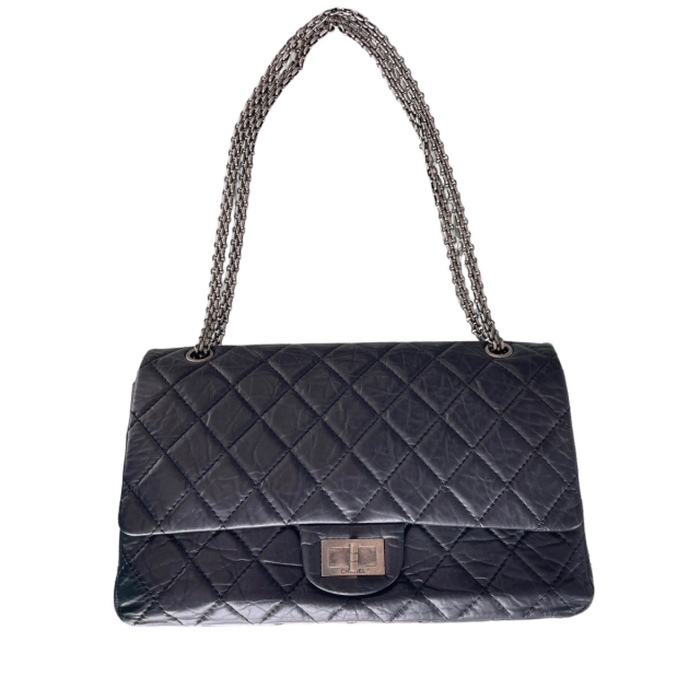 Chanel Black Reissue Gold Jumbo Flap Bag