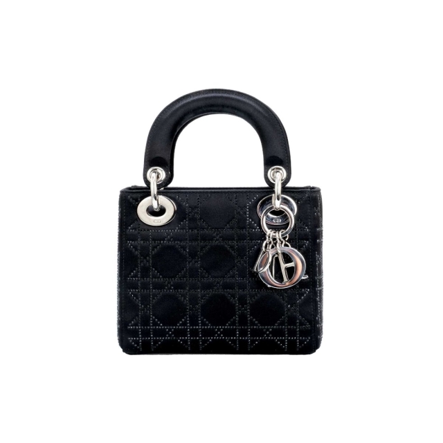  Dior Black Embellished Mini Quilted  My Lady Dior