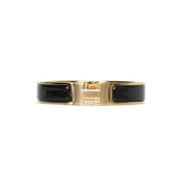Hermès Black Clic H Enamel Bracelet