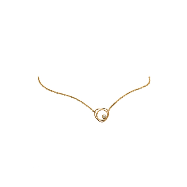 Hermès 18K Rose Gold  Vertige Coeur Necklace 