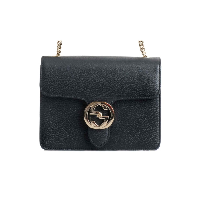 Gucci Black Small Interlocking Shoulder Bag