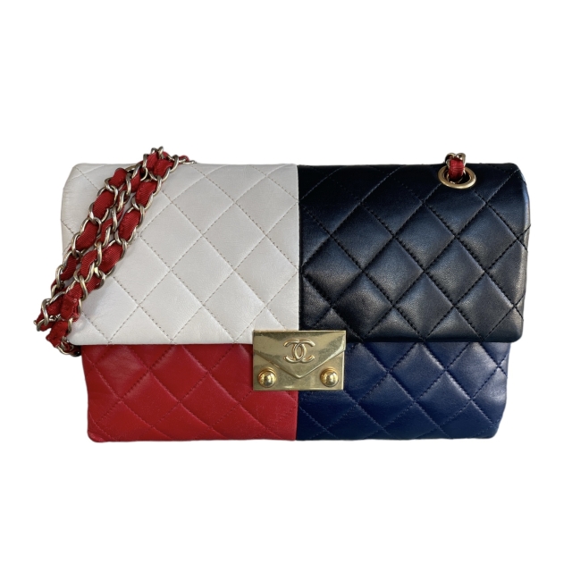 Chanel Colorblock Lambskin Shoulder Bag