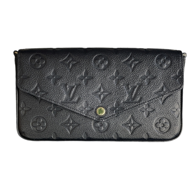 Louis Vuitton Black Monogram Empreinte Pochette Felicie Bag