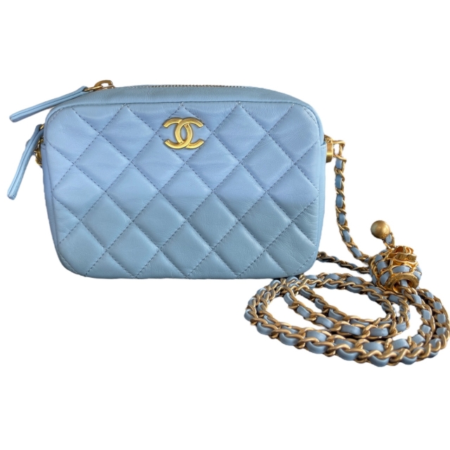 Chanel Light Blue Pearl Crush Camera Bag
