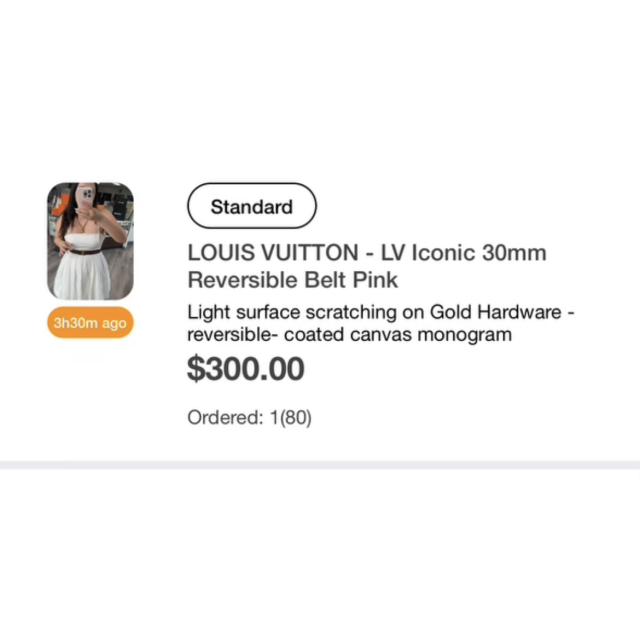 Louis Vuitton LV Initiales 30mm Reversible Red Belt