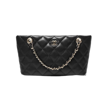 Chanel 25C Black Caviar Mini Tote Bag WSH