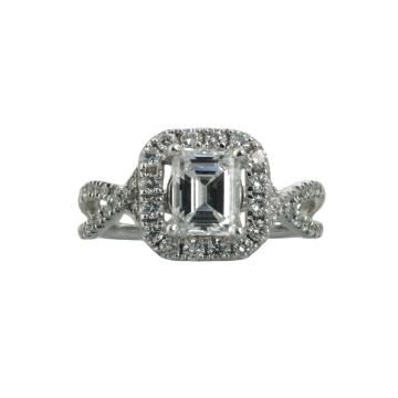 .94ct GIA D VS2 Diamond Emerald Cut Engagement 18K WG 